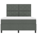 Boxspring bed 160x200 cm donkergrijs LED