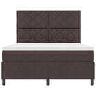Boxspring bed 160x200 cm donkerbruin met led hoofdeinde