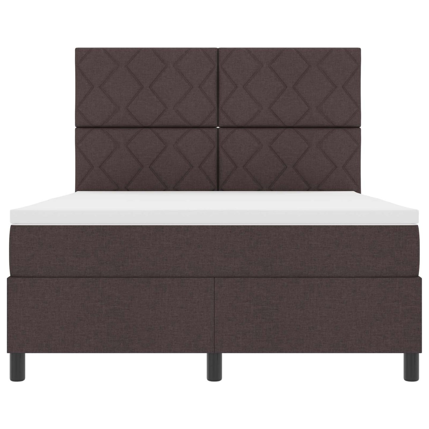 Boxspring bed met hoofdeinde Donkerbruin 160 x 200 cm Stof