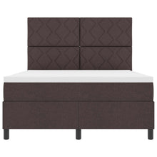 Boxspring bed met hoofdeinde Donkerbruin 160 x 200 cm Stof
