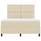 Boxspring bed crème 160x200 cm met LED-strip