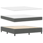 Boxspring bed 180x200 cm donkergrijs stof hoofdeinde