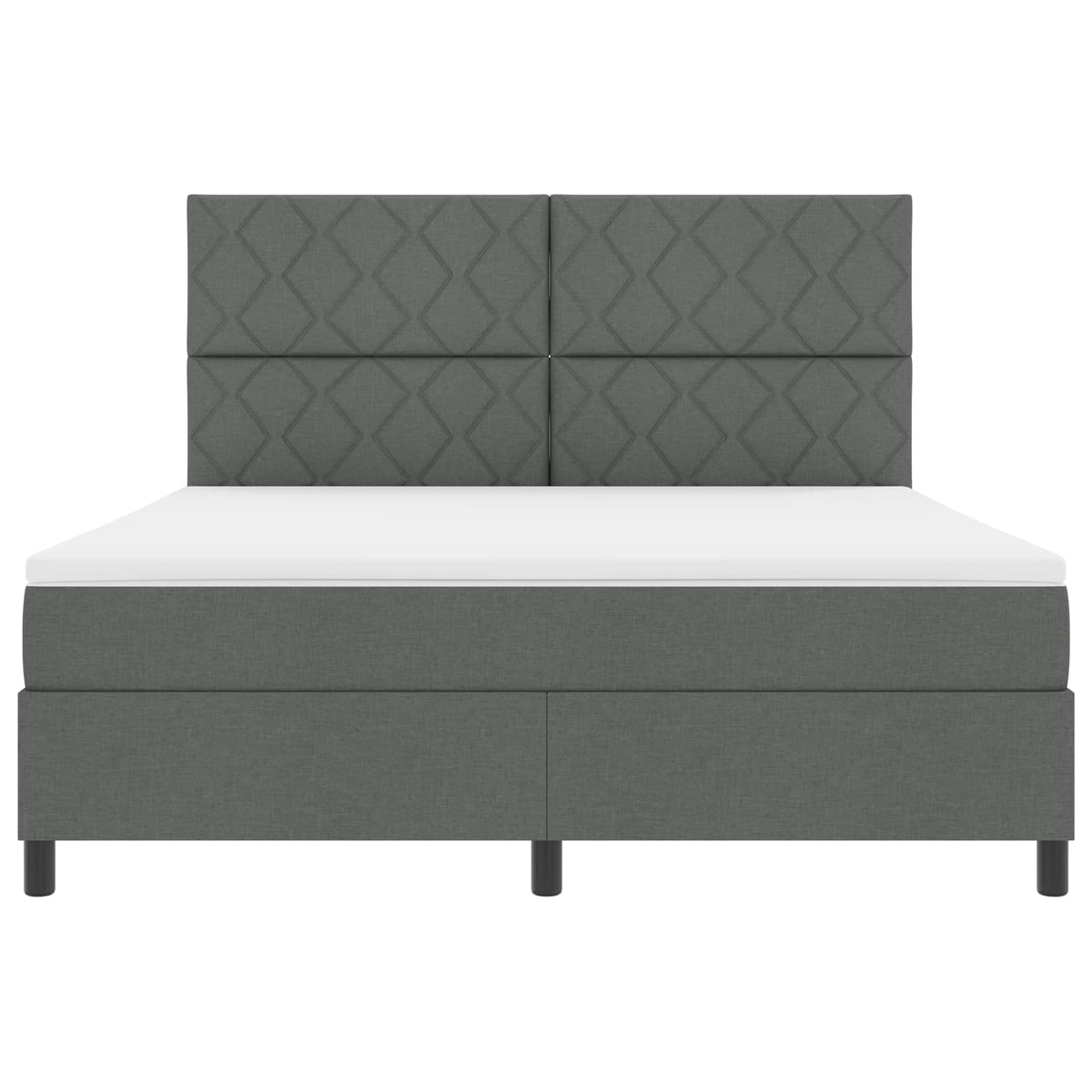Boxspring bed met hoofdeinde Donkergrijs 180 x 200 cm Stof