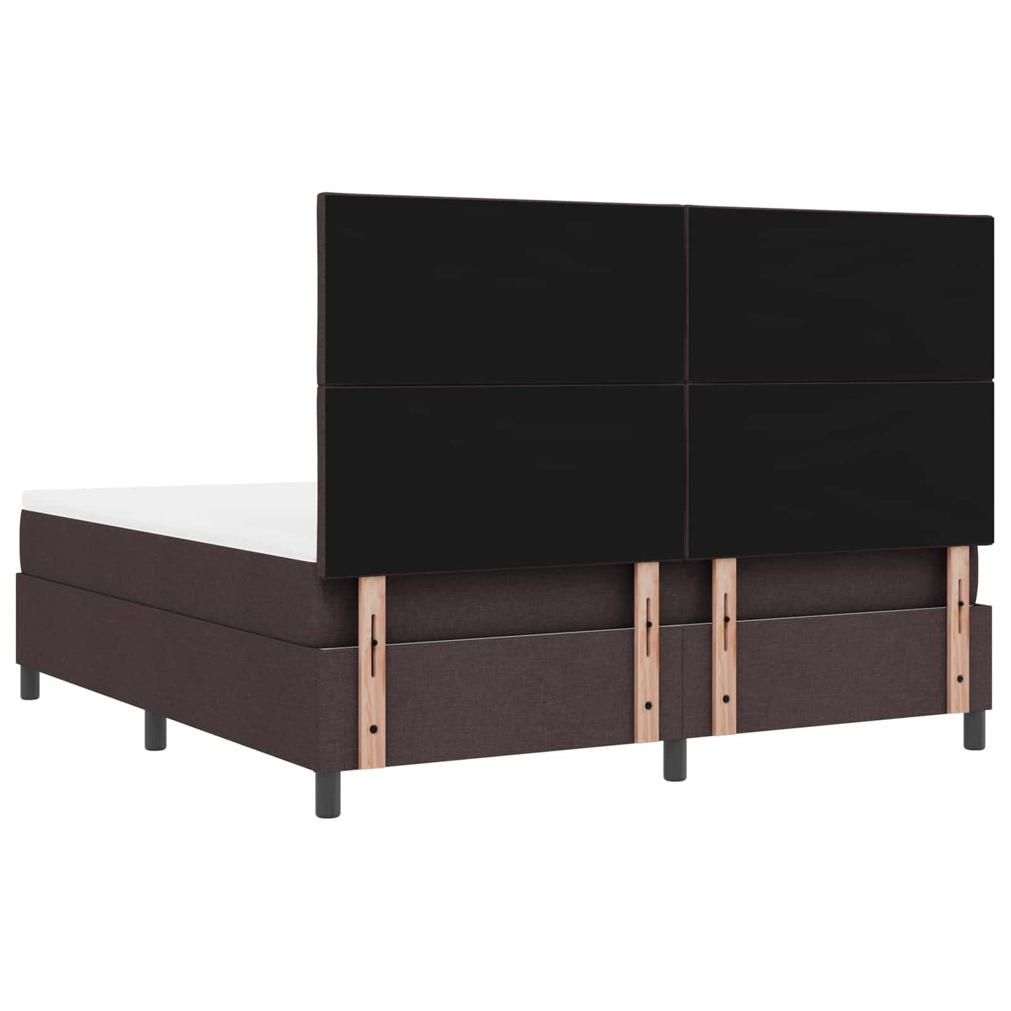 Boxspring bed met hoofdeinde Donkerbruin 180 x 200 cm Stof