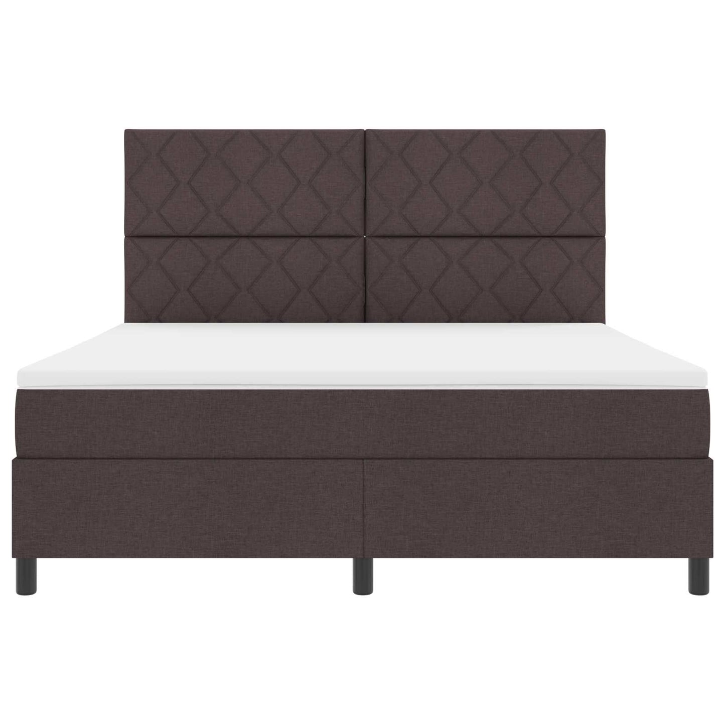 Boxspring bed met hoofdeinde Donkerbruin 180 x 200 cm Stof