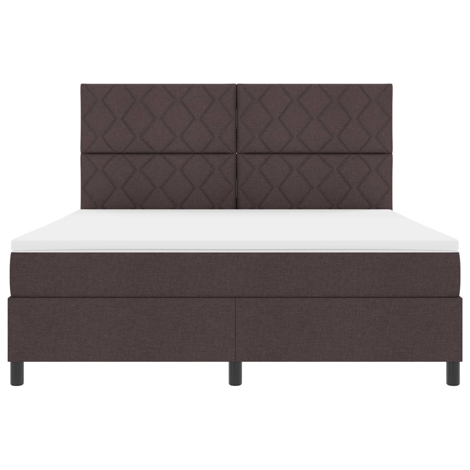 Boxspring bed met hoofdeinde Donkerbruin 180 x 200 cm Stof
