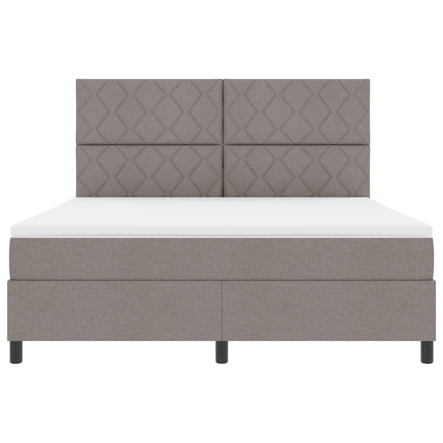 Boxspring bed met LED-stripverlichting Taupe 180 x 200 cm Stof