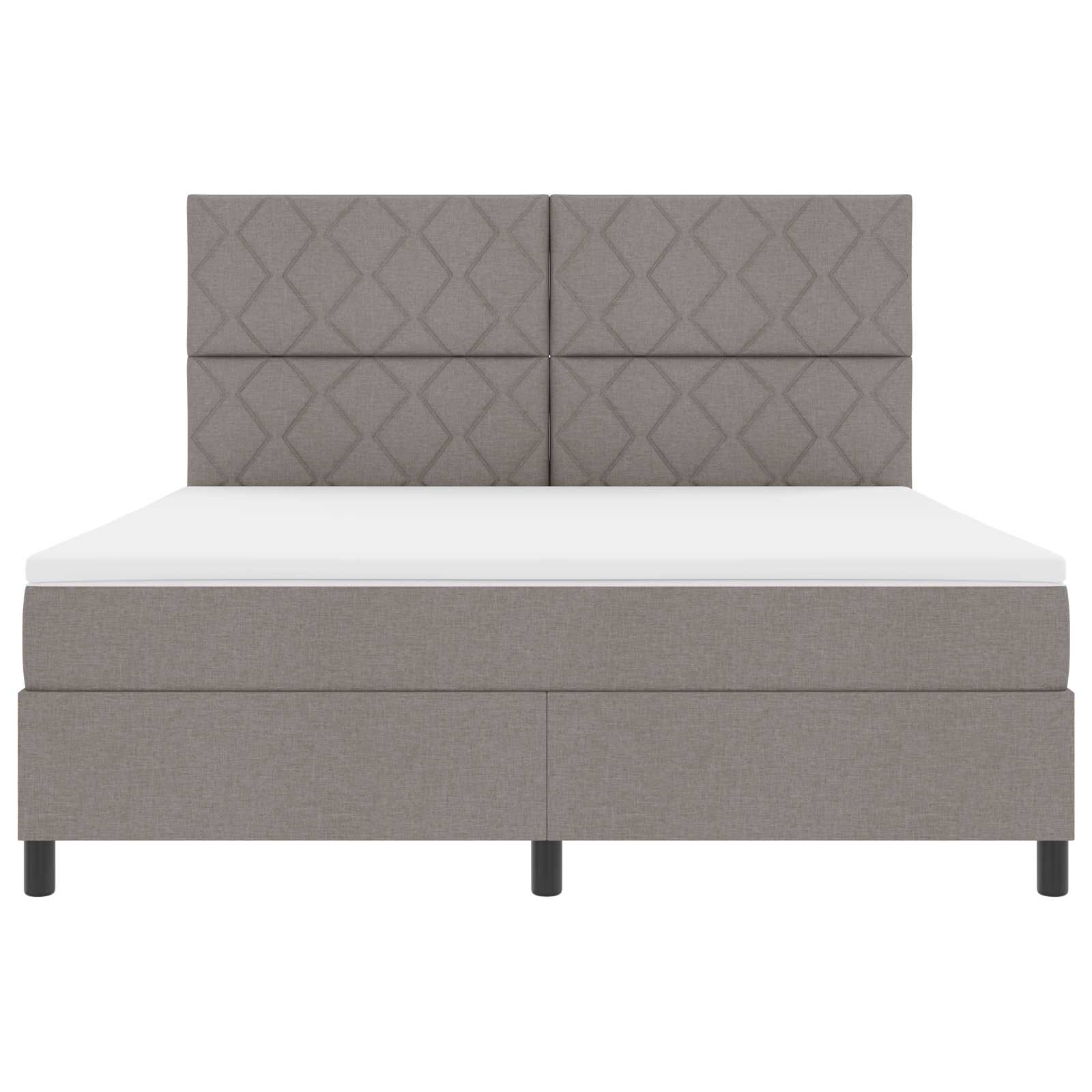 Boxspring bed met LED-stripverlichting Taupe 180 x 200 cm Stof