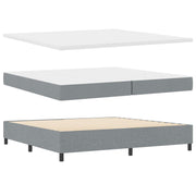 Boxspring bed 200x200 cm lichtgrijs stof