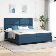 Boxspring bed 200x200 cm stof blauw