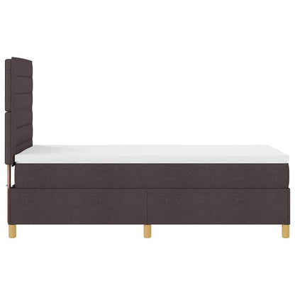 LED Box Spring Bed met matras Donkerbruin 80 x 200 cm Stof