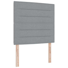 LED Box Spring Bed met matras Lichtgrijs 90 x 200 cm Stof