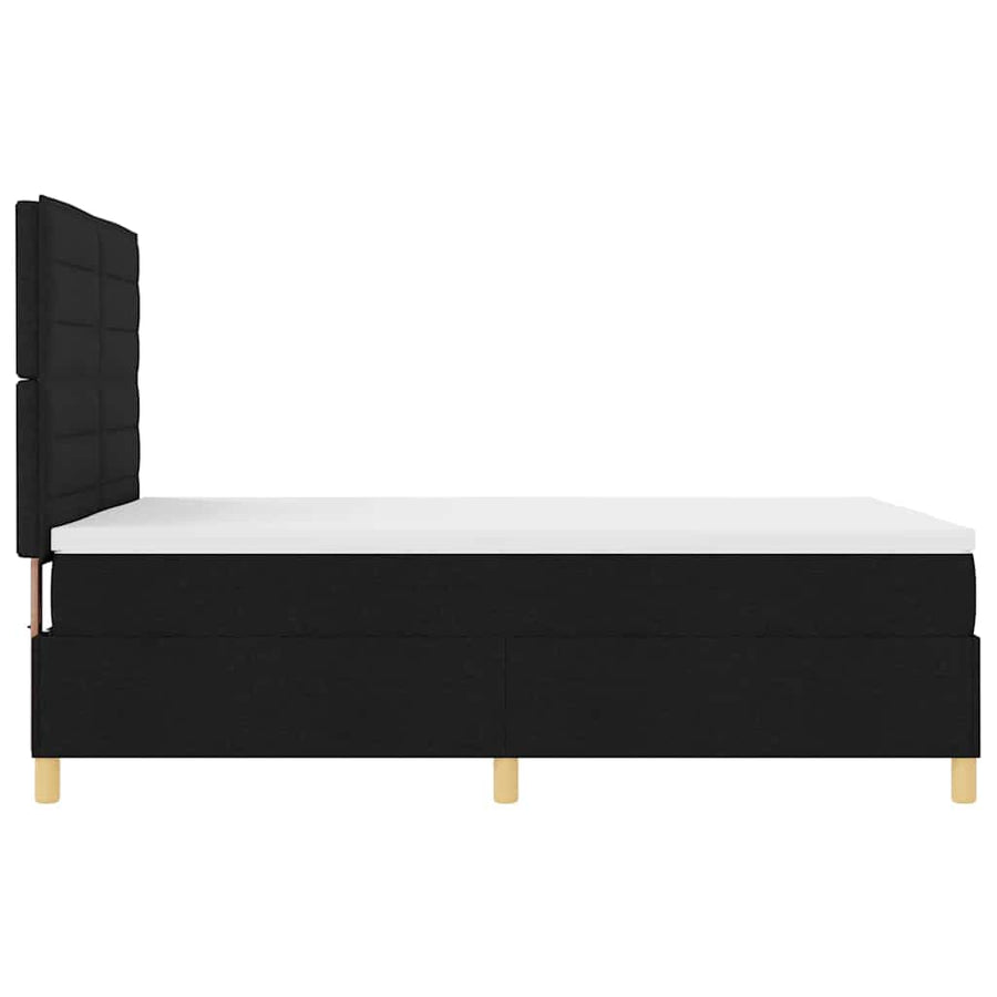 Boxspring bed met matras met hoofdeinde Zwart 160 x 200 cm Stof
