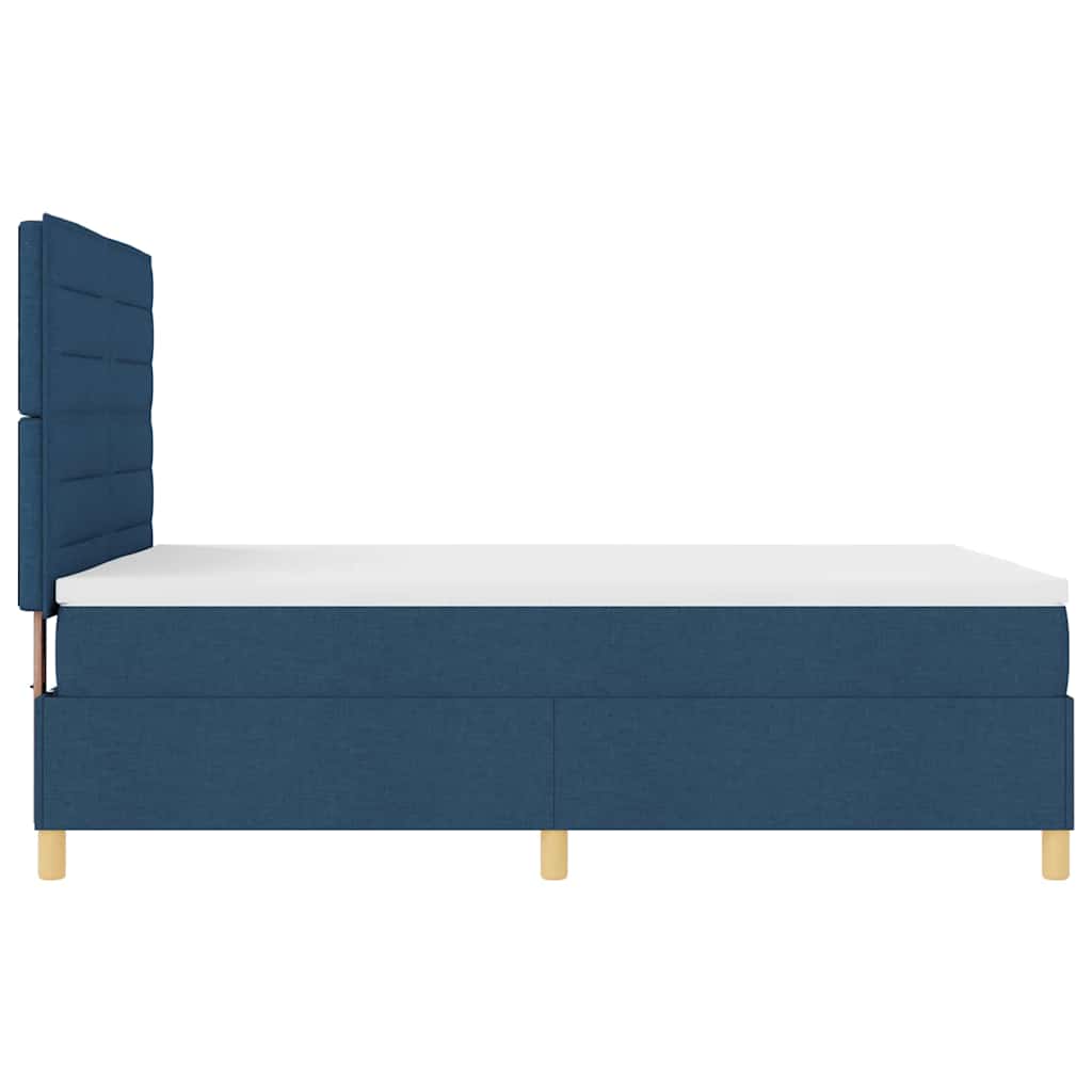 LED Box Spring Bed met matras Blauw 160 x 200 cm Stof