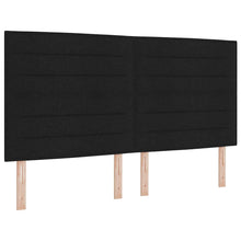 Boxspring bed met matras met hoofdeinde Zwart 180 x 200 cm Stof