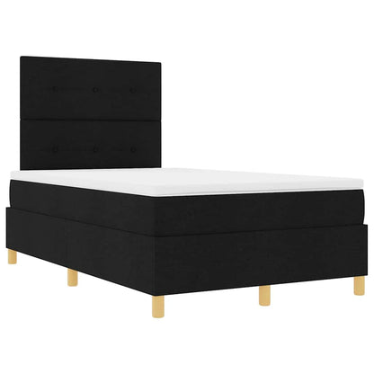 LED Box Spring Bed met hoofdeinde Zwart 120 x 190 cm Stof