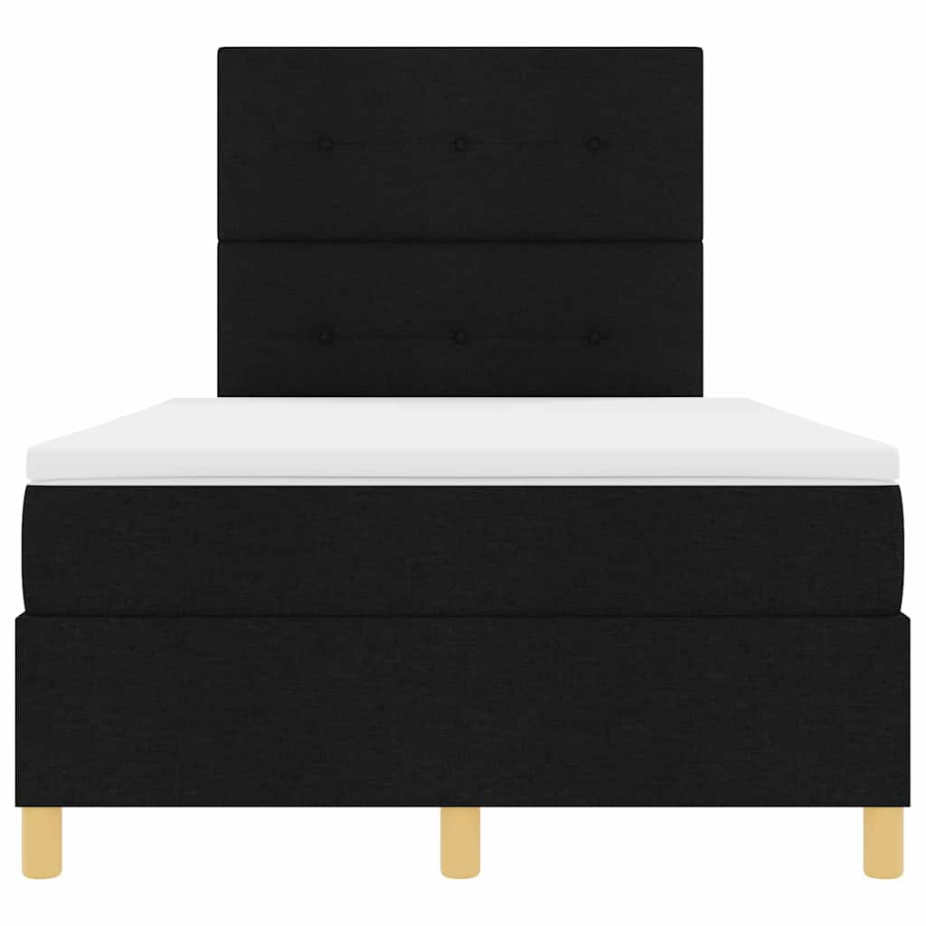 LED Box Spring Bed met hoofdeinde Zwart 120 x 190 cm Stof