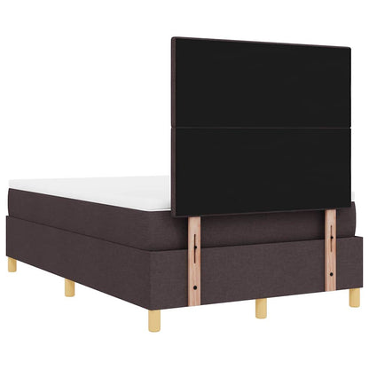 LED Box Spring Bed met hoofdeinde Donkerbruin 120 x 190 cm Stof