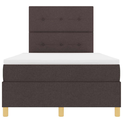 LED Box Spring Bed met hoofdeinde Donkerbruin 120 x 190 cm Stof