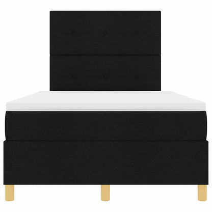 LED Box Spring Bed met hoofdeinde Zwart 120 x 200 cm Stof