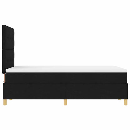 LED Box Spring Bed met hoofdeinde Zwart 120 x 200 cm Stof