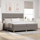 Boxspringbed taupe 200x200 cm LED