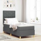 Boxspring bed met matras 80x200 cm donkergrijs