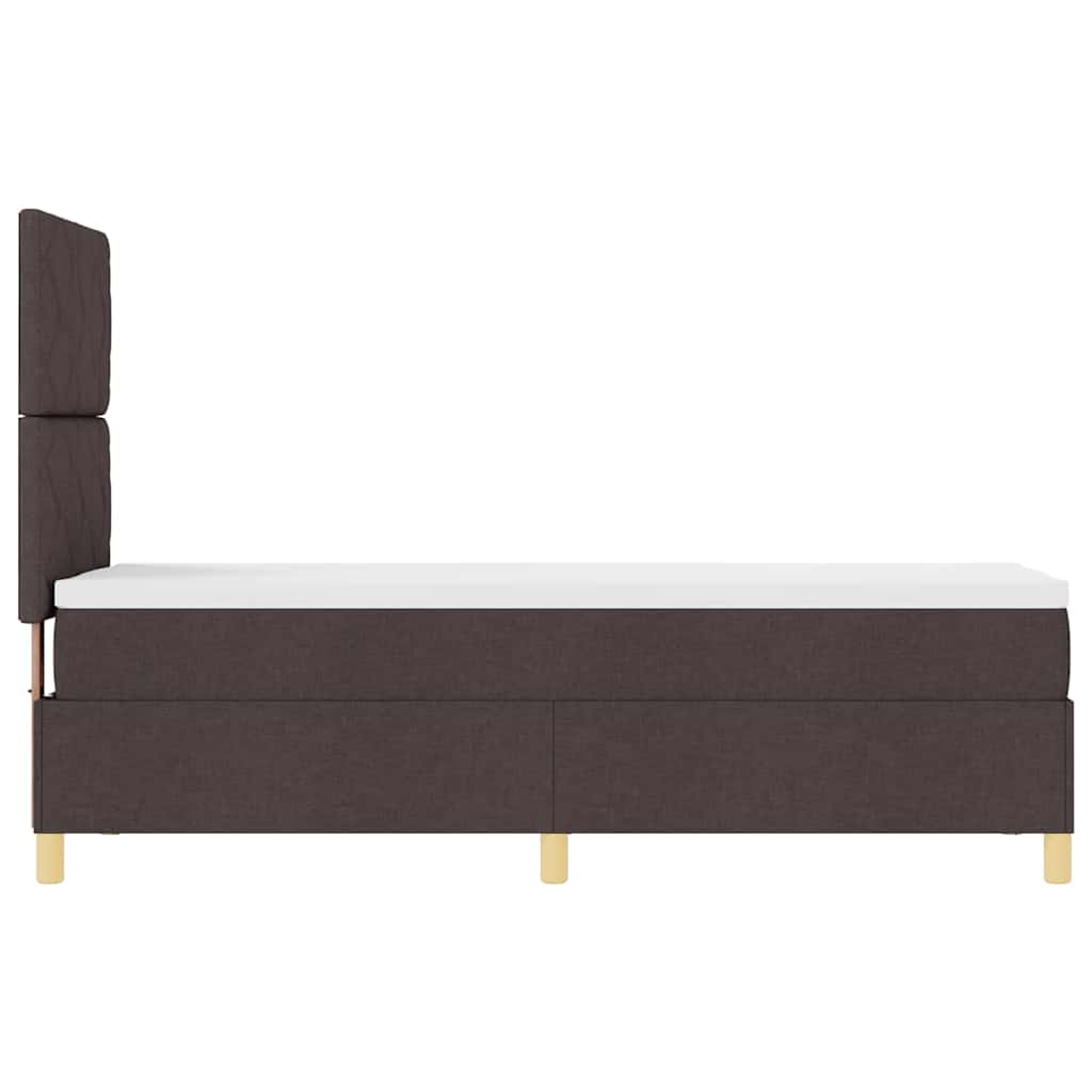 LED Box Spring Bed met hoofdeinde Donkerbruin 80 x 200 cm Stof