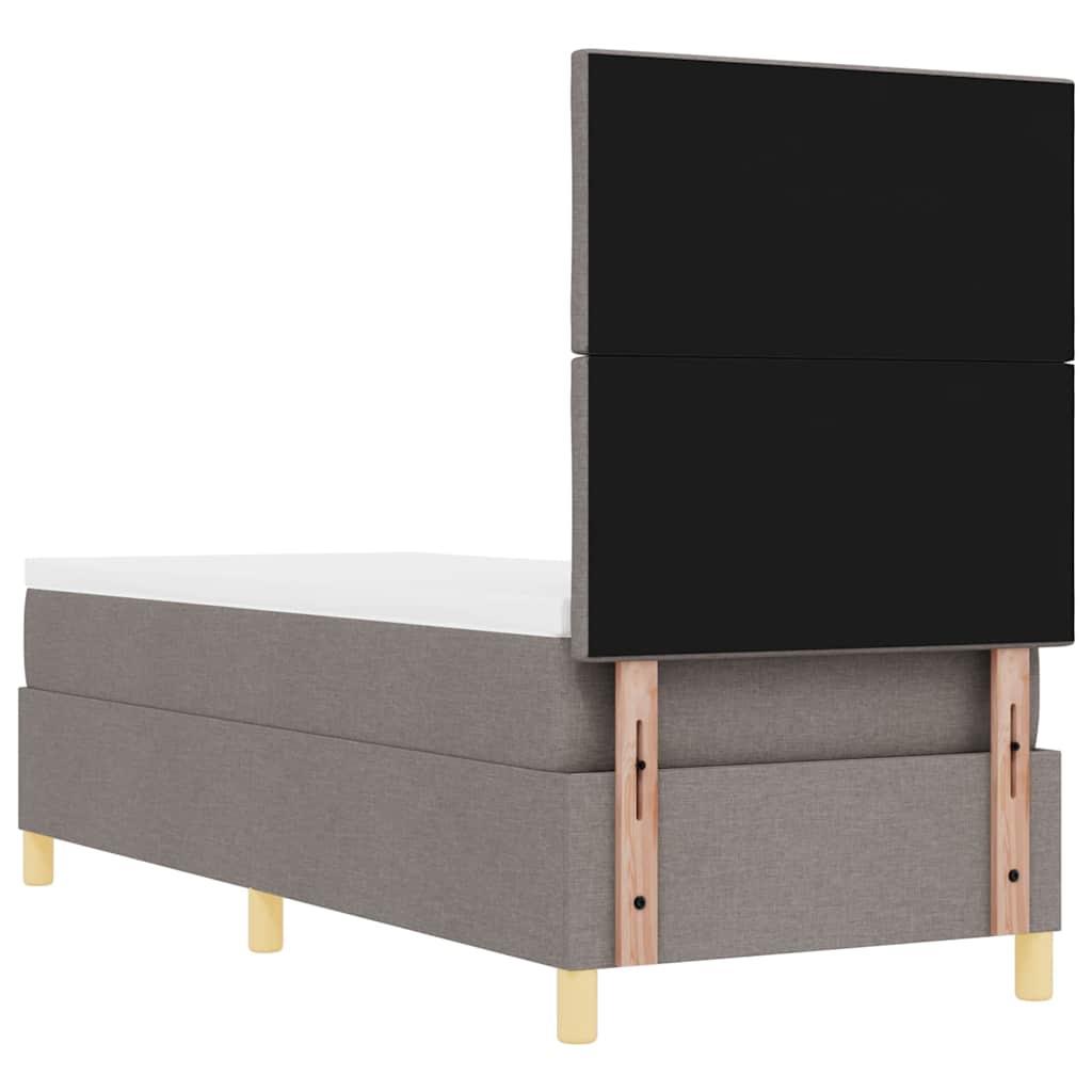 LED Box Spring Bed met hoofdeinde Taupe 80 x 200 cm Stof