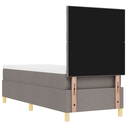LED Box Spring Bed met hoofdeinde Taupe 80 x 200 cm Stof