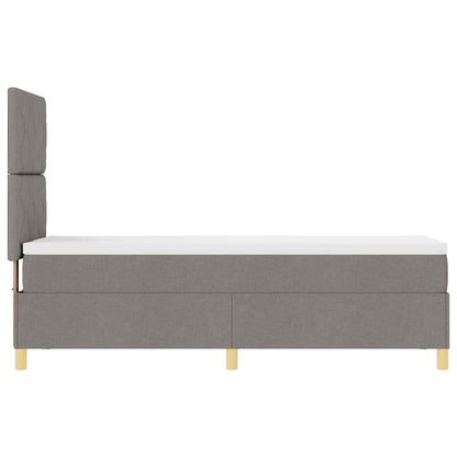 LED Box Spring Bed met hoofdeinde Taupe 80 x 200 cm Stof