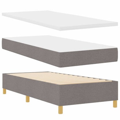 LED Box Spring Bed met matras Taupe 100 x 200 cm Stof