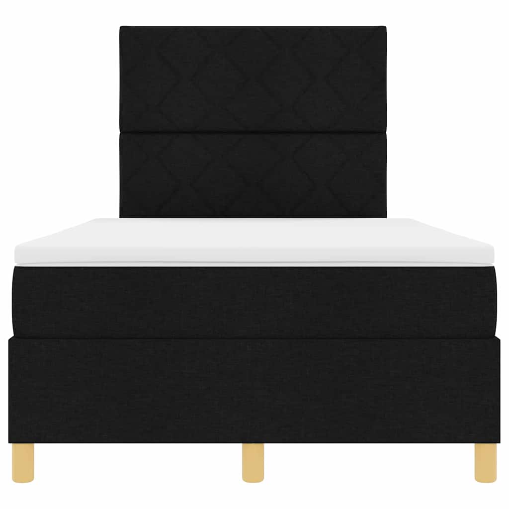 LED Box Spring Bed met matras Zwart 120 x 190 cm Stof
