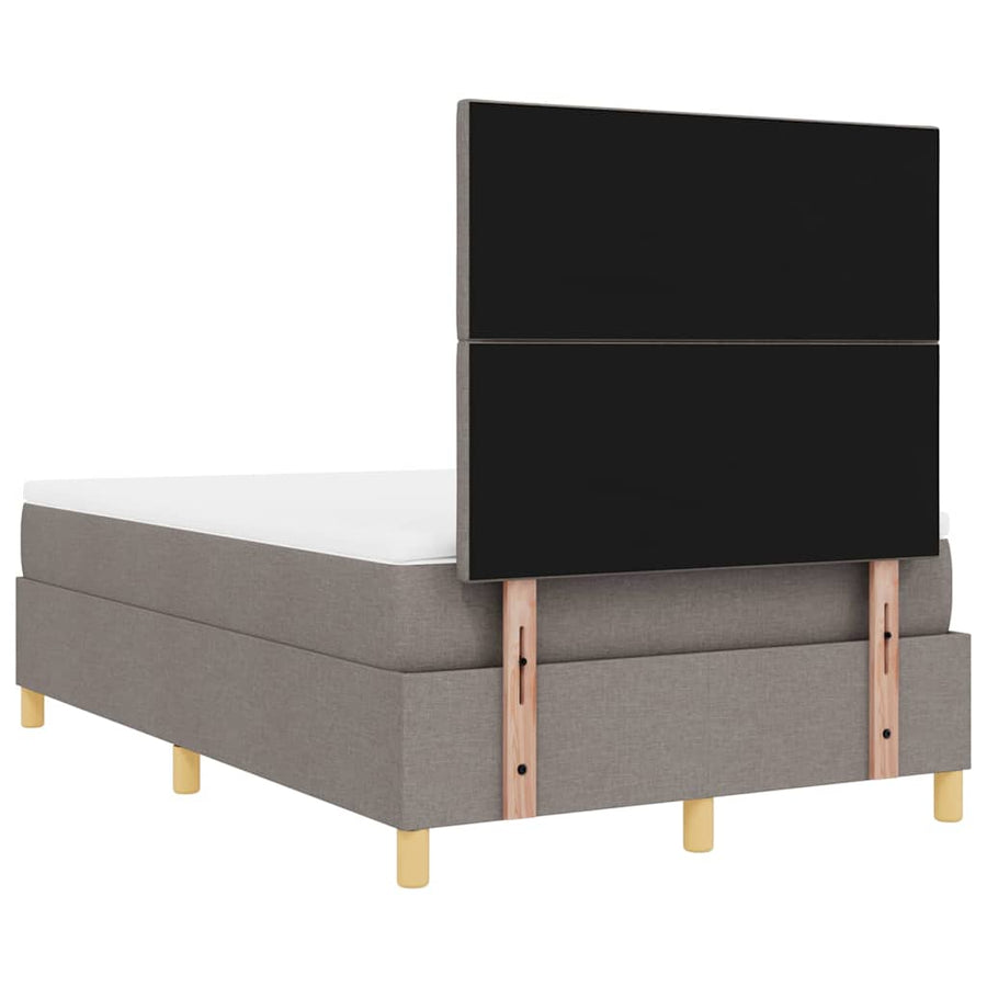 LED Box Spring Bed met hoofdeinde Taupe 120 x 190 cm Stof