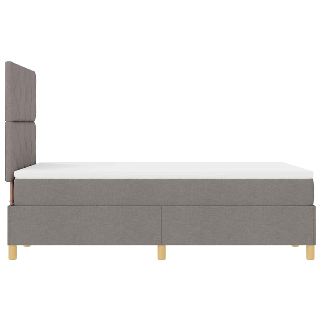 LED Box Spring Bed met hoofdeinde Taupe 120 x 190 cm Stof