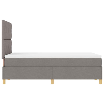LED Box Spring Bed met hoofdeinde Taupe 120 x 190 cm Stof