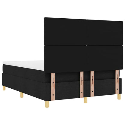 LED Box Spring Bed met hoofdeinde Zwart 140 x 200 cm Stof