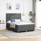 Boxspring bed met matras 160x200 cm donkergrijs