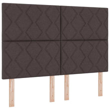 LED Box Spring Bed met hoofdeinde Donkerbruin 160 x 200 cm Stof