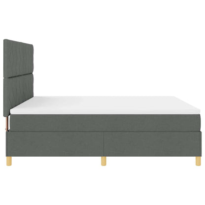 LED Box Spring Bed met hoofdeinde Donkergrijs 180 x 200 cm Stof