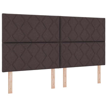 LED Box Spring Bed met hoofdeinde Donkerbruin 180 x 200 cm Stof