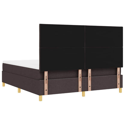 LED Box Spring Bed met hoofdeinde Donkerbruin 180 x 200 cm Stof