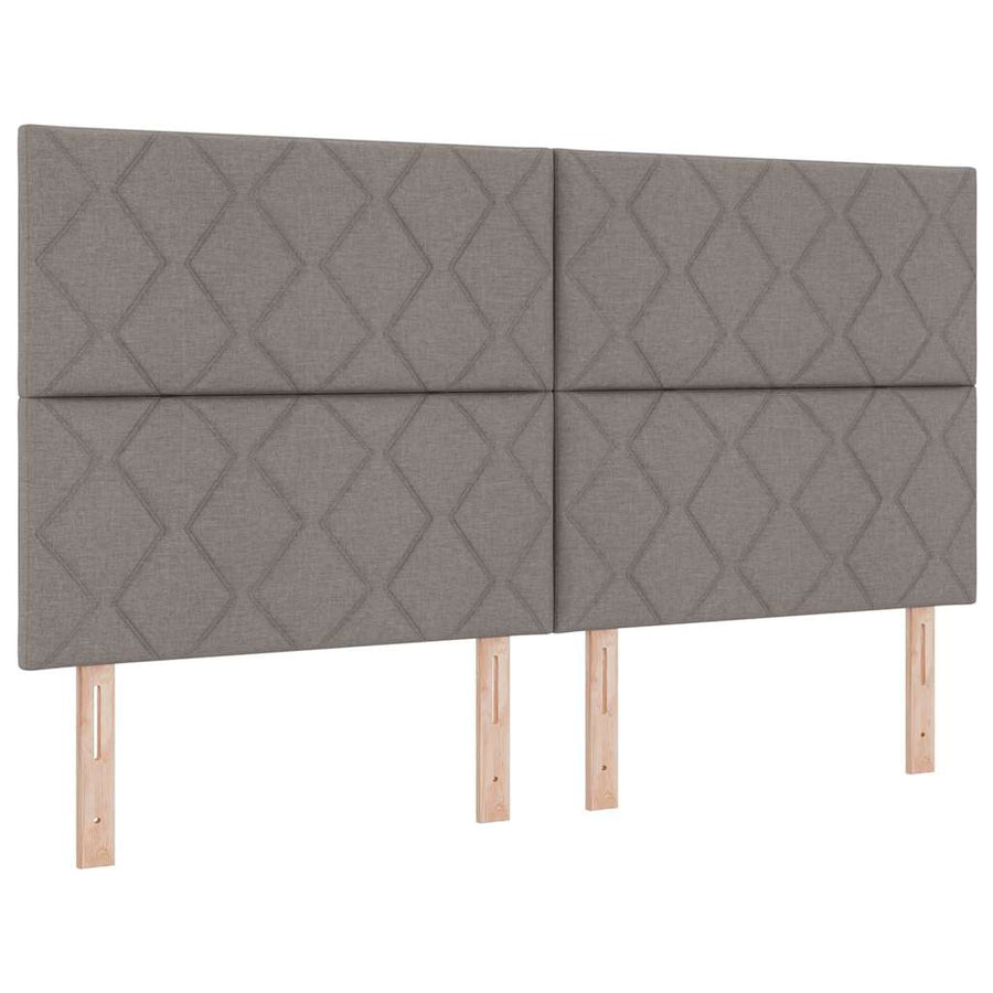 LED Box Spring Bed met hoofdeinde Taupe 180 x 200 cm Stof
