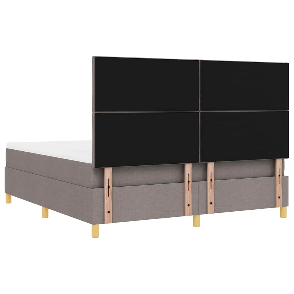 LED Box Spring Bed met hoofdeinde Taupe 180 x 200 cm Stof