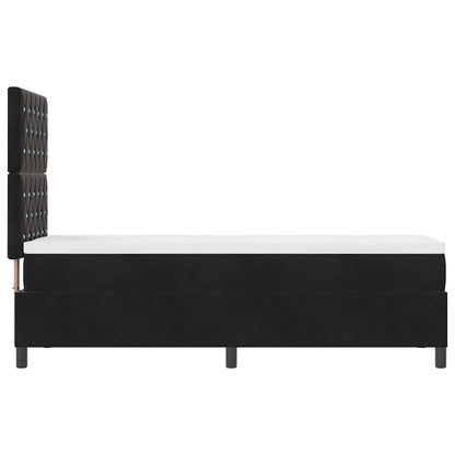 LED Box Spring Bed met matras Zwart 80 x 200 cm Fluweel