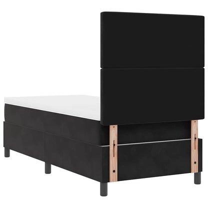 LED Box Spring Bed met matras Zwart 100 x 200 cm Fluweel