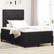 Boxspring bed met matras 120x200 cm zwart fluweel