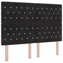 LED Box Spring Bed met matras Zwart 160 x 200 cm Fluweel