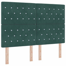 LED Box Spring Bed met matras Donkergroen 160 x 200 cm Fluweel