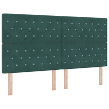 LED Box Spring Bed met matras Donkergroen 180 x 200 cm Fluweel